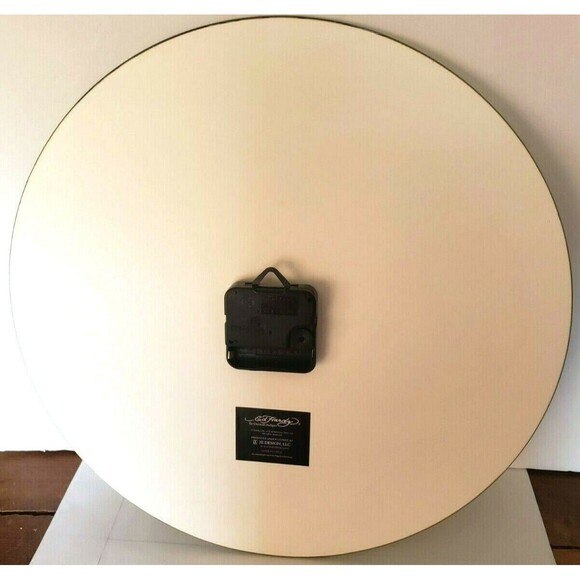 Ed Hardy Eagle on Skull Glass Yellow Wall Bar Clock 14" - Picture 3 of 3